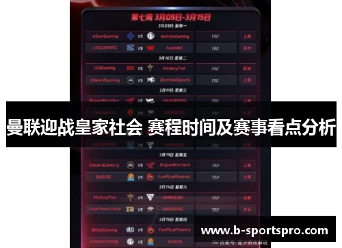 曼联迎战皇家社会 赛程时间及赛事看点分析